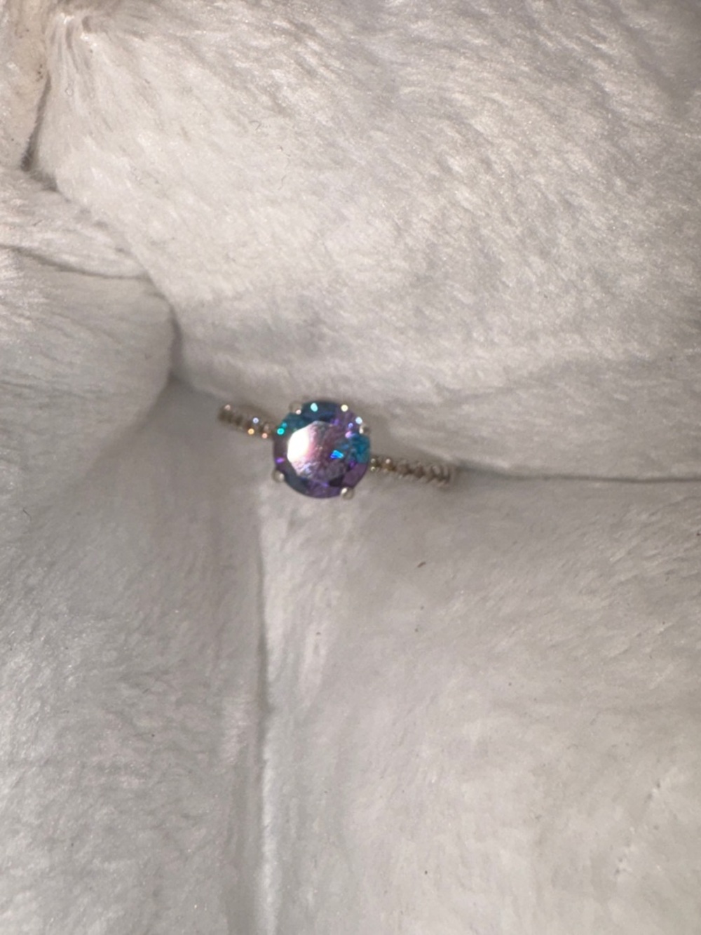 Sterling Silver Multi Color Flourite Ring